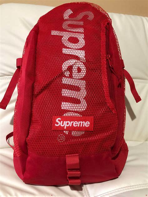 red supreme backpacks